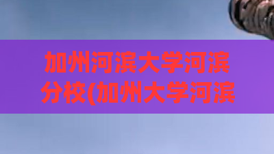 加州河滨大学河滨分校(加州大学河滨分校商科怎么样)