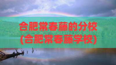 合肥常春藤的分校(合肥常春藤学校)