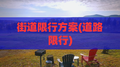 街道限行方案(道路限行) 街道限行方案(道路限行)