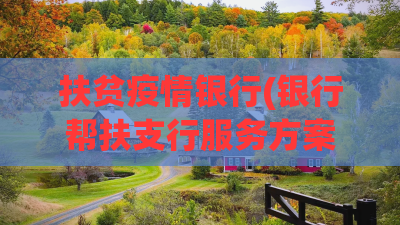 扶贫疫情银行(银行帮扶支行服务方案)